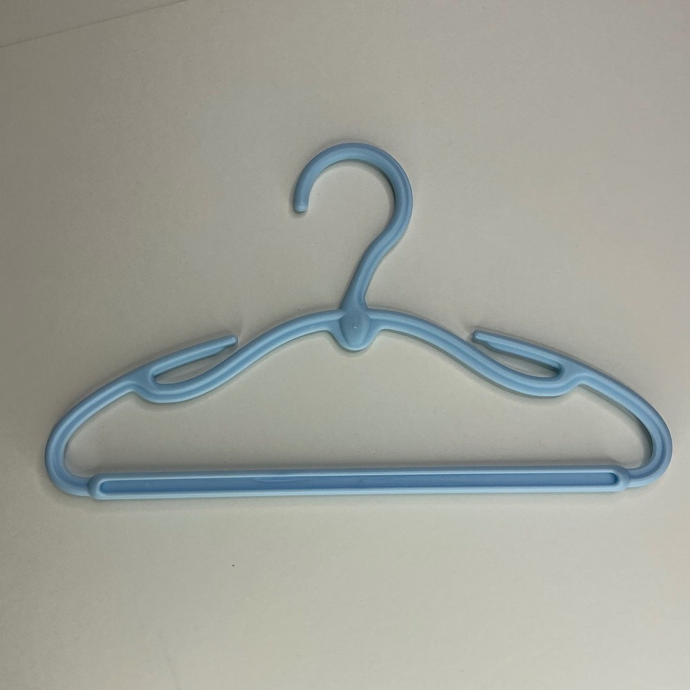 Blue Plastic Baby Hangers Kids 48 Pack Notched Slim Design 11.5 Inch - Picture 5 of 10